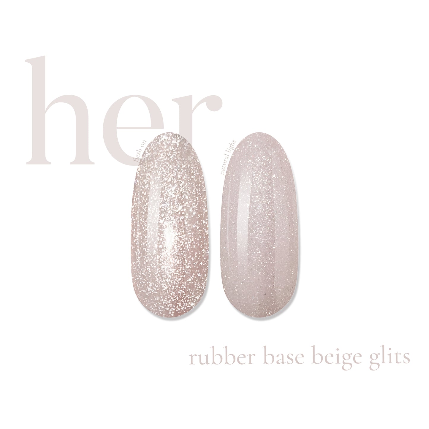 Rubber Base BEIGE GLITS